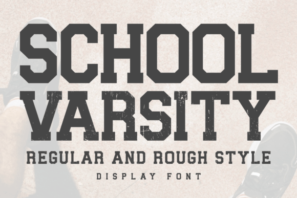 School Varsity: The Textured Display Font with Sports Spirit